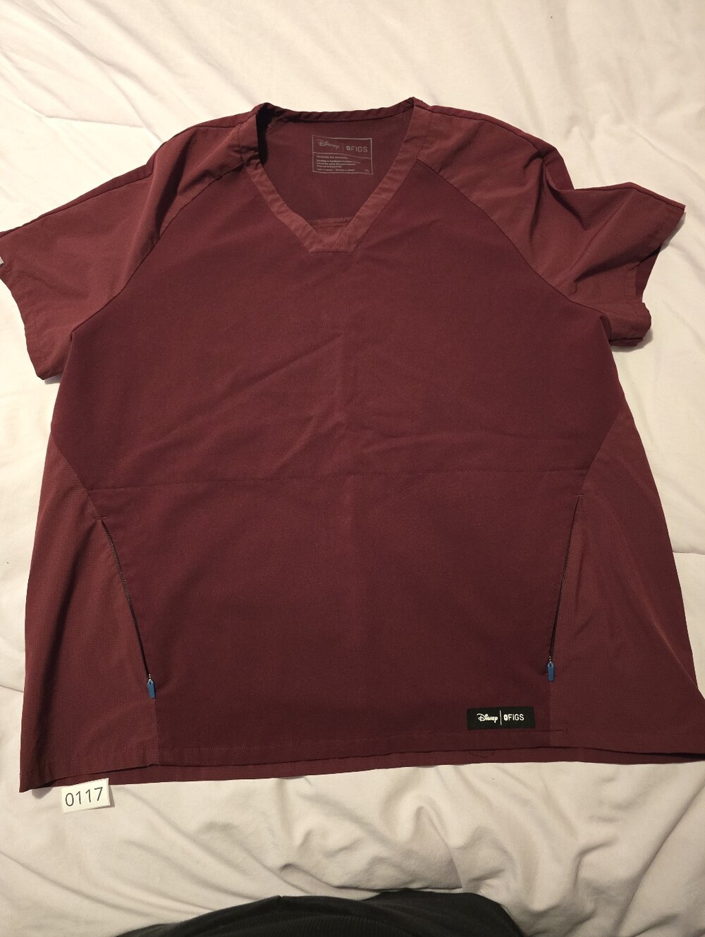 ​🌟 Limited Edition Disney x FIGS Mickey Mouse Scrub Top 🌟 Burgundy
